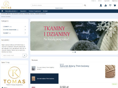 SKLEP TOMAS - internetowy sklep z tekstyliami, dzianinami na metry